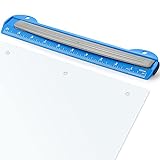 Eagle 3 Hole Punch, Portable Ring Binder 3 Hole Punch, Paper Puncher with Integrated Ruler, 5 Sheets Capacity, for Ring Binders, Office and School Supplies (Blue)