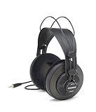 Samson Semi Open-Back Studio Reference Headphones, Black, Over Ear (.) Wired