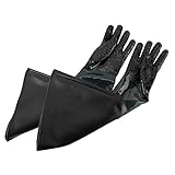 Artilife 1Pair 23.6' Rubber Sandblasting Sandblaster Protection Gloves for Sandblast Cabinets