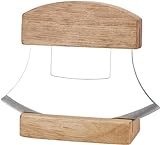 Alaskan Ulu Knife Mezzaluna Chopper- Effortlessly Chop Veggies with One Hand! Includes Wooden Stand. Perfect Pizza Cutter and Salad Chopper. Ideal for Meat, Herbs and Salads