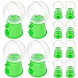 STOBOK Candy Machine, 12pcs Funny Rotatable Candy Catcher Machines Plastic Candy Box Candy Dispenser Mini Gumball Machine Toy for Cake Decorations, Party (Green)