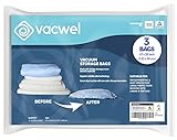 Jumbo XXL Vacuum Storage Bags, 47 x 35' Space Saver Bags for Clothes, Comforters or a Mattress Topper, Thick & Strong XXL Size (3x XXL Bags)