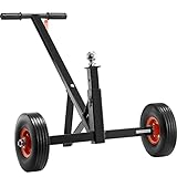 VEVOR Adjustable Trailer Dolly, Dolly for Trailer with 1-7/8'' Hitch Ball & 10'' Solid Tires, 16''-24'' Adjustable Height, 600lbs Tongue Weight Capacity, Ideal for Moving Car RV Boat Trailer
