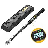 TAGVIT 1/2 Inch Drive Digital Torque Wrench, 12.54-250.8 ft-lbs./17-340 Nm Electronic Torque Wrench, ±2% CW Torque Accuracy with Buzzer and LED Flash Notification for Bike Motorcycle Auto Repair