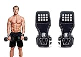 RIMSports Weight Lifting Grip Hooks with Wrist Protector for Deadlifting & Bodybuilding - Gym Exercise Hand Gloves with Palm Pads That Molds in Shape for Extra Security (Black Gray Dots)