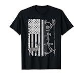 American Deer Hunting Bow Hunter Flag Accessories Hunt Gift T-Shirt