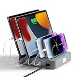 USB Charging Station - Charging Dock - 4-Port - Fast Charging Station for Multiple Devices - Docking Station - Smart Charging Station Dock - Multi Charging Station for Cell Phones and Tablets