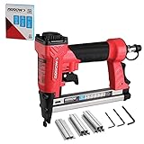 Arrow Pneumatic Staple Gun, Oil-Free Upholstery Stapler with 3750 Pieces T50 1/4', 3/8', 1/2' Staples, Adjustable Exhaust, for Woodworking, Professional and DIY Projects, PT50