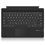 TOMSENN Surface Pro 6 / Surface Pro 5 (Pro 2017) / Pro 4 / Pro 3 Type Cover, Lightweight Slim Wireless Bluetooth Keyboard Two Button Trackpad Built-in Rechargeable Battery, Gray