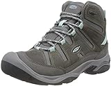 KEEN Women's Circadia Mid Height Comfortable Waterproof Hiking Boots, Steel Grey/Cloud Blue, 9 Wide