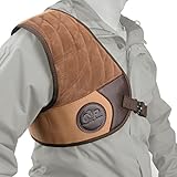 WAYNE'S DOG Adjustable Rifle Shotgun Field Shield Shoulder Protector Recoil Pad, Leather Shirt Vest for Shooting (Brown)