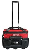 Husky GP-43196N13 18' 600-Denier Red Water Resistant Contractor's Rolling Tool Tote Bag with Telescoping Handle