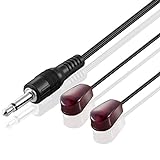 IR Infrared Emitter Extender Cable Extension (10 Feet 3Meter) Dual Head2 Eye 3.5mm Jack Infrared Red Transmitter Blaster Blink Eye Wire Cord Compatible with IR Repeater Extender System Kit, Xbox One