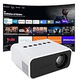 HD Projector 24 ANSI and Bluetooth with Home Video Projector with Wifi 6 and Bluetooth USB| AV| Micro SD| Audio Interface| USB Flash Drive| IOS & Android Smartphone|Android|Win