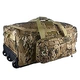 Greencity Duffel Bag Wheels Rolling Deployment Wheeled Military Suitcase Heavy-Duty Trolley Bag Tactical Large Capacity 32 Inch，camo