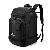 Unigear Ski Boot Bag, 50L Ski Boot Travel Backpack for Ski Helmet, Goggles, Gloves, Skis, Snowboard & Accessories (Black)