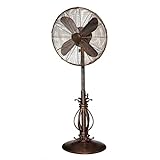 Designer Aire Oscillating Indoor/Outdoor Standing Floor Fan for Cooling Your Area Fast - 3-Speeds, Adjustable 40-51 Inches in Height, Fits Your Home Decor