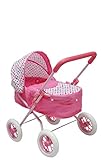 KOOKAMUNGA KIDS Baby Doll Stroller with Detachable Bassinet | Realistic 2 in 1 Toy Pram with Carry Cot and Retractable Canopy (Pink Unicorn Pattern)