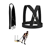 OYINDIZ Sled Harness, Weight Speed Sled Workout Tire Pulling Harness Resistance and Assistance Trainer Physical Training Resistance Rope Football Training Equipment Harness for Men and Women(6.6ft)