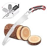 AIRAJ Hand Pruning Saw with Scabbard Safety Sheath,14 Inch Handsaw With Hard Teeth,Camping Hack Saw with Japanese SK5 Steel Curved Blade,Woodsaw Cutting Tree Trimming Up to 8' Cutting Branches