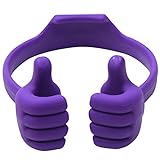 Honsky Thumbs-up Cell Phone Stand Holder, Tablet Stand Cradle for Desk Desktop Smartphone Cellphone Mobile Phone Tablets – Universal Adjustable Flexible, Purple