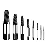 Hakkin 8 Pcs Damaged and Stripped Screw Extractor Set, 1/8”- 3/4” Broken Bolt Extractor and Broken Water Pipe Remover Set, Ideal Left Hand Spiral Removal Tool Kit with Storage Case