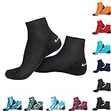 OMGear Water Socks Beach Volleyball Socks Sand Proof Booties Stretchy Quick Dry Swim Socks Aqua Shoes Adult Youth Dive Socks for Sand Soccer Snorkeling Swimming Surfing Rafting Kayaking(Black02,2XL)