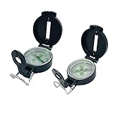 Lensatic Compass Hiking Backpacking Compass | Orienteering Compass Camping Navigation - Boy Scout Compass for Kids | Professional Field Compass for Map Reading - Best TurnOnSport Survival Gifts