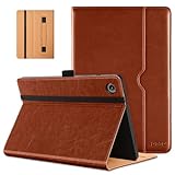 DTTO for Samsung Galaxy Tab A9 Plus 11 inch Case 2023, Premium Leather Business Folio Stand Cover with Hand Strap for Galaxy Tab A9+ 11’’ 2023 Model (SM-X210/X216/X218) - Auto Wake/Sleep, Brown