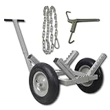 Heavy Duty Log Dolly with Load Binder & Chocker Chian, 440Lbs Capacity Load Log Mover, Logging Tools for Fire Wood Transport