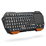 Fosmon Mini Bluetooth Keyboard (QWERTY Keypad), Wireless Portable with Touchpad, Compatible with Apple TV, Amazon Fire Stick, PS4, PS4 Pro, PS5, HTPC/IPTV, VR Glasses, Smartphones