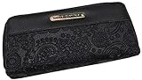 Stone Mountain Embossed Leather Crazy Paisley Checkbook Wallet Black