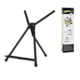Conda Aluminum Tabletop Easel, Portable Tripod Display Stand Adjustable Height from 15' to 21' with Extension Arm Wings, Desktop Display Easel for Canvas, Paintings, Photos, Signs