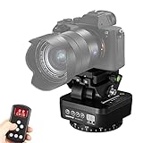 Soonpho M4 Motorized Rotating Panoramic Tripod Head, Remote Control Pan Tilt Head with Remote Control and Mobile Phone Clip for DSLR Cameras, Camcorders, Smartphones, Tripod