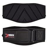 DMoose lifting belts 6 Inch Auto-Lock Breathable Weight Lifting Back Support, Workout Back Support for Lifting, Fitness, Cross Training and Powerlifting - Black Medium