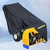 QYMOTO Snow Blower Cover Heavy Duty 600D Waterproof Windproof Universal Fit Snow Joe, Poulan,Ariens,Toro Single Stage Electric Snow Thrower 1 stage,2 Stage,Size 51' Lx 33'Wx 40' H