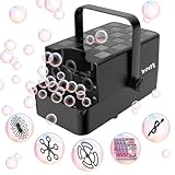 Upgraded Bubble Machine, Make Big/Medium/Small Bubbles, 2000+ - over 10000+ Per Min, Bubble Machine for Toddlers Kids, Bubble Blower Powered by Plug/Battery for Indoor Outdoor Parties Birthday Wedding