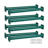 Barcaloo Playground Equipment Monkey Bars Playset Attachment, Monkey Bar Rods for Backyard - Set of 8 Green Powder Coated Indoor Monkey Bars Set for Kids with Mounting Plates, 16 1/2 Inches Long