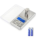 Precision Pocket Scale 200g x 0.01g, SKEAP Digital Gram Scale Small Herb Scale Mini Food Scale Jewelry Scale Ounces/ Grains Scale, Easy to Carry, Great for Travel ,Backlit LCD, Stainless Steel