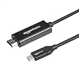 Amazon Basics USB-C to HDMI Cable Adapter (Thunderbolt 3 Compatible) 4K@30Hz, 3-Foot, Black