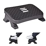 Scalebeard Under Desk Footrest, Ergonomic Foot Stool with Massage Rollers Max-Load 120Lbs Desk Leg Rest Pain Relief for Home Office Work