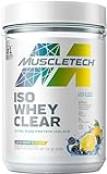 Whey Protein Powder MuscleTech Clear Whey Protein Isolate Whey Isolate Protein Powder for Women & Men Clear Protein Drink 22g of Protein, 90 Calories Lemon Berry Blizzard, 1.1lb(19 Servings)
