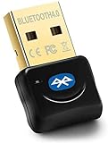 Bluetooth 4.0 USB Dongle Adapter - Maxesla Wireless Bluetooth Transmitter Receiver for Windows 10/8 / 7 / Vista/XP Laptop PC for Bluetooth Speaker, Headset, Keyboard, Mouse, Game Controller Black