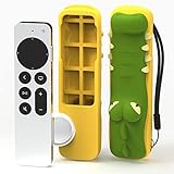 Silicone Apple TV Remote Case Compatible with Apple TV 4K 2021/2022 Remote,Shockproof Protective Skin for Siri Apple TV Remote Case(2nd/3nd Generation),Anti-Lost with AirTag Case Inside(Crocodile)
