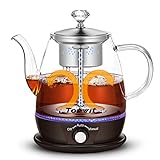 Topwit Electric Kettle, Electric Tea Kettle with Automatic Sprinkling for Tea-brewing, Keep Warm and Dual Modes Electric Tea Maker, 1L Pour Over Teapot & Hot Water Kettle with Stainless Steel Infuser