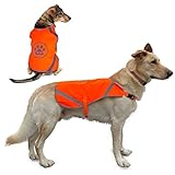TOURUN Reflective Dog Vest,Orange Dog Safety Vest for Hunting,Reflective Dog Dress for Night Walking,Reflective Dress for Dogs Pets (M)