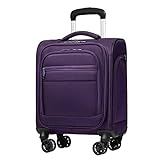 Coolife Underseat Carry On Luggage Suitcase Softside Lightweight Rolling Travel Bag Spinner Suitcase Compact Upright 4 Dual Wheel Bag