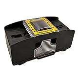 SEETOOOGAMES Automatic Casino Card Shuffler - 2 Deck Battery-Operated Electric Shuffler for Texas Hold'em, Poker, Home Card Games, Blackjack, Party Club Game