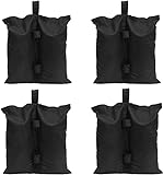 Misscat Weight Bags Sandbag for Pop up Canopy Tent, Patio Umbrella, Instant Outdoor Sun Shelter Canopy Legs, Heavy Duty Stability Weighted Feed Bag-4 Pcs/Pack Black