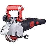 VEVOR Wall Chaser, 4800W Slotting Machine with Laser Guide 6500rpm, Max Groove Depth and Width 1.6' x 1.65', Concrete Grooving Cutting Machine with 8 x 5' Saw Blades and Dust Control Accessories